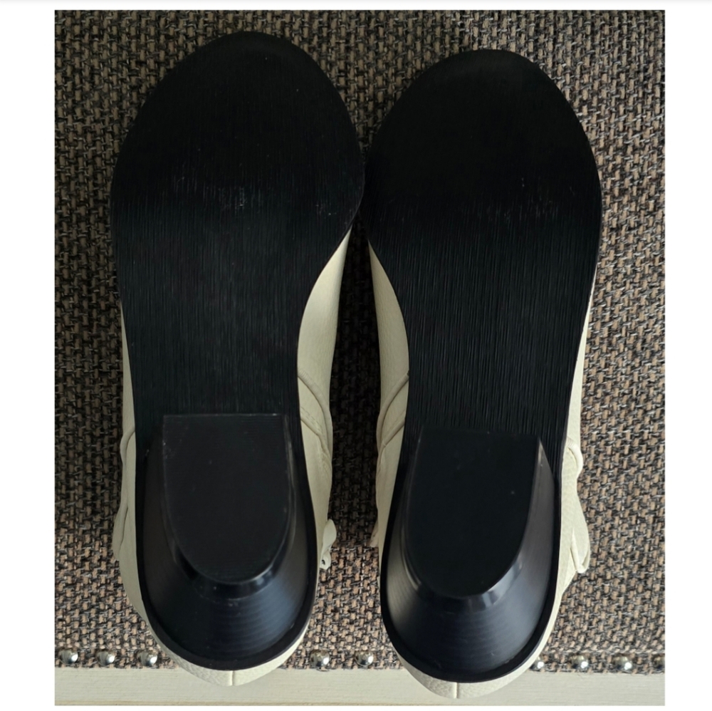 Boston Design Studio Off White Leather Ankle Booties for Women Size 10 - Picture 15 of 16